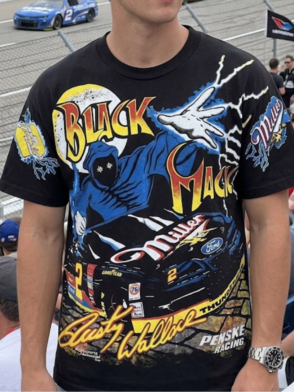 Rusty Wallace AOP black magic NASCAR Shirt